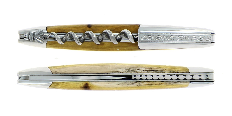 Sommeliermesser von Pistage, damasziert mit Dekoration, Kollektion - Forge de Laguiole in der Gruppe Bar & Wein / Weinzubehör / Sommeliermesser & Flaschenöffner bei The Kitchen Lab (1446-32970)