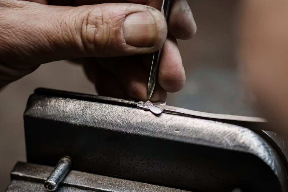 Sommeliermesser von Tuja, damasziert mit Dekoration, Kollektion - Forge de Laguiole