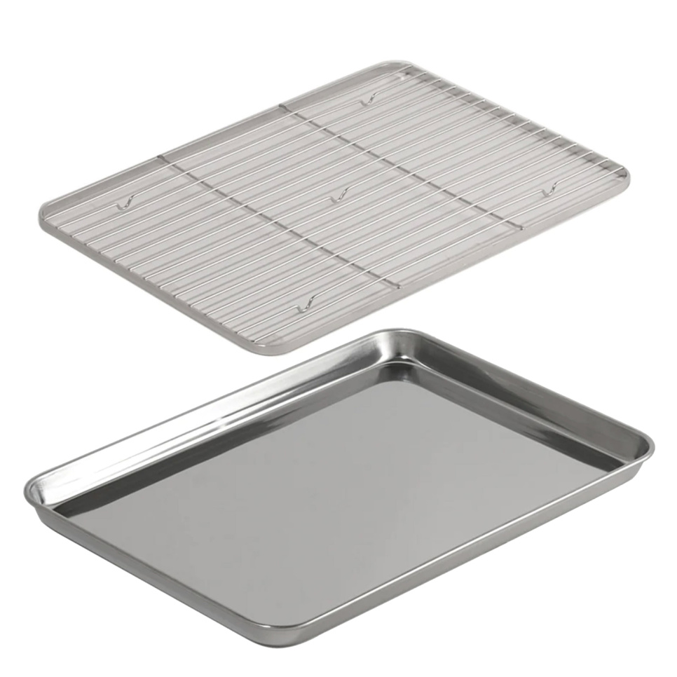 Backblech + Rost aus Edelstahl - Clover
