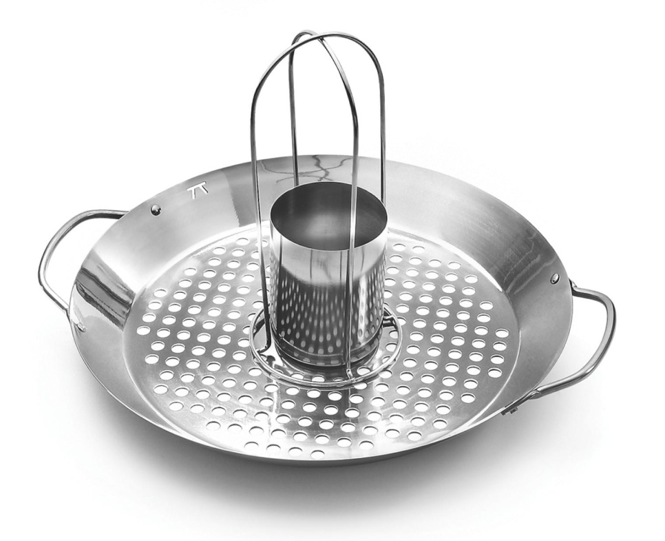 2-in-1 Grill-Wok und Hähnchenspieß in der Gruppe Grills, Herde & Öfen / Grillzubehör / Röste & Halter bei The Kitchen Lab (1451-12775)