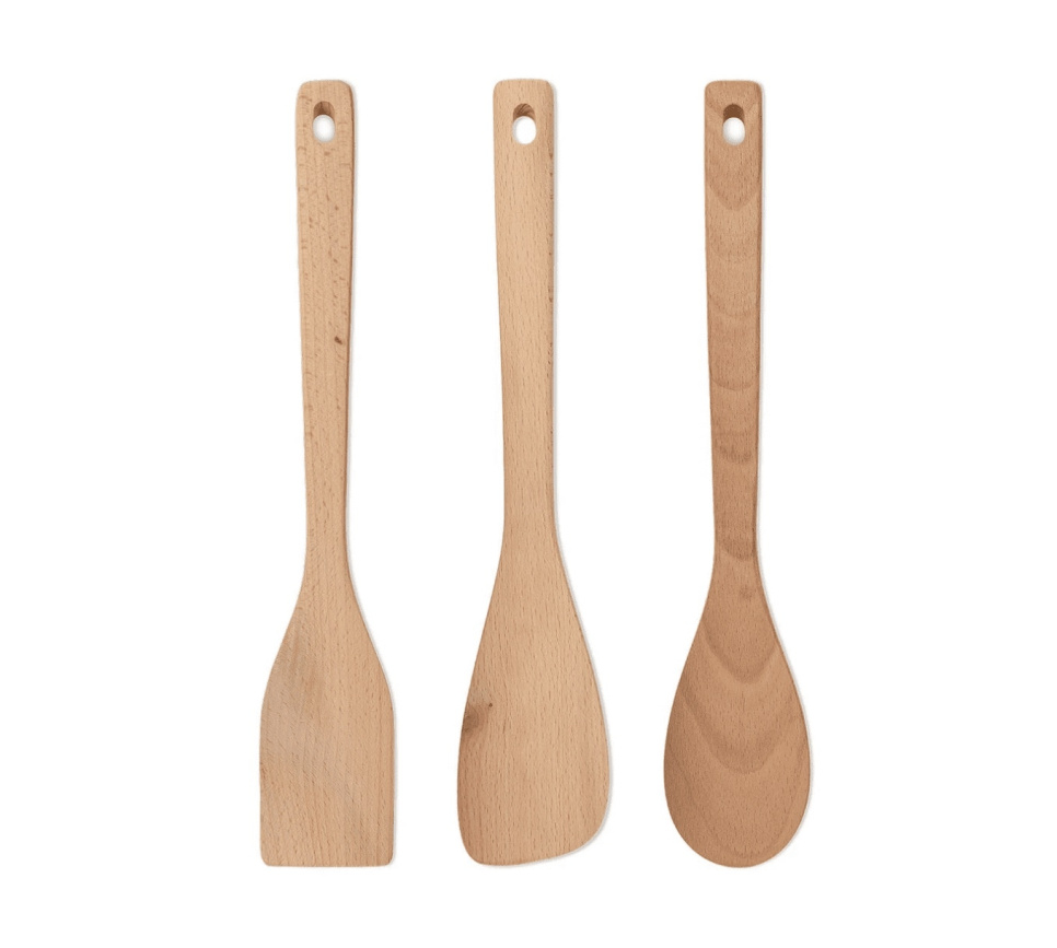 Küchenutensilien aus Holz, 3er-Set - Alessi in der Gruppe Kochen / Küchenutensilien / Pfannenwender & Schaber bei The Kitchen Lab (1466-12139)