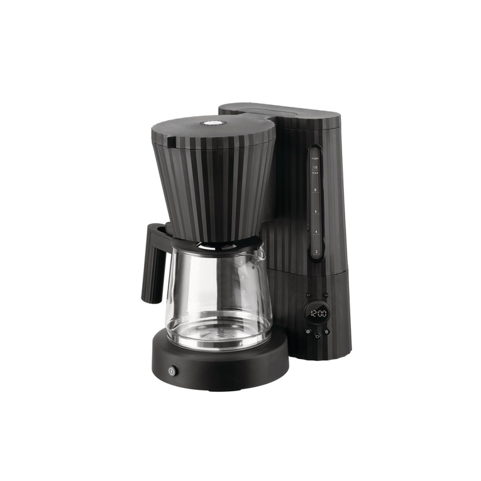 Kaffeemaschine, Plissé - Alessi - Schwarz in der Gruppe Tee & Kaffee / Kaffee brühen / Kaffeemaschinen bei The Kitchen Lab (1466-29533)
