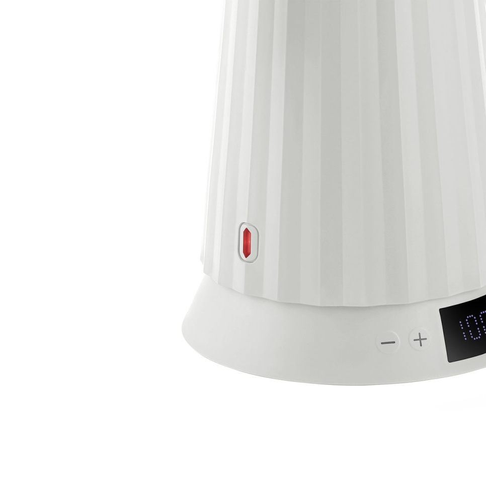 Wasserkocher mit Temperaturregelung, Plissé, Weiß - Alessi