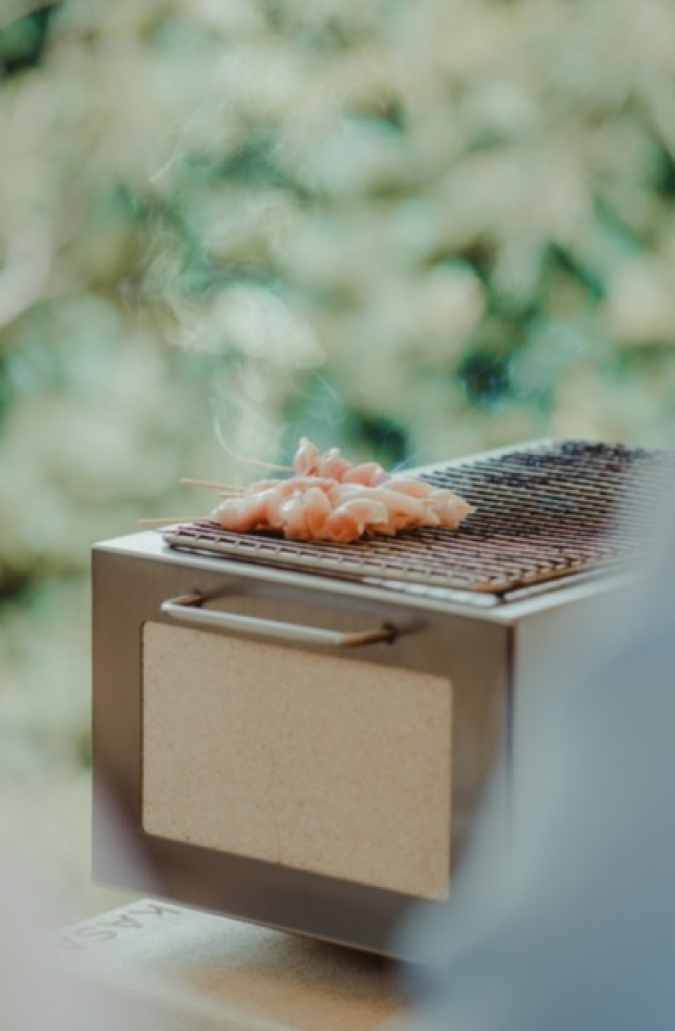 Tischgrill/Konrogrill mit Edelstahlrahmen, Little 40 x 26 cm - Kasai