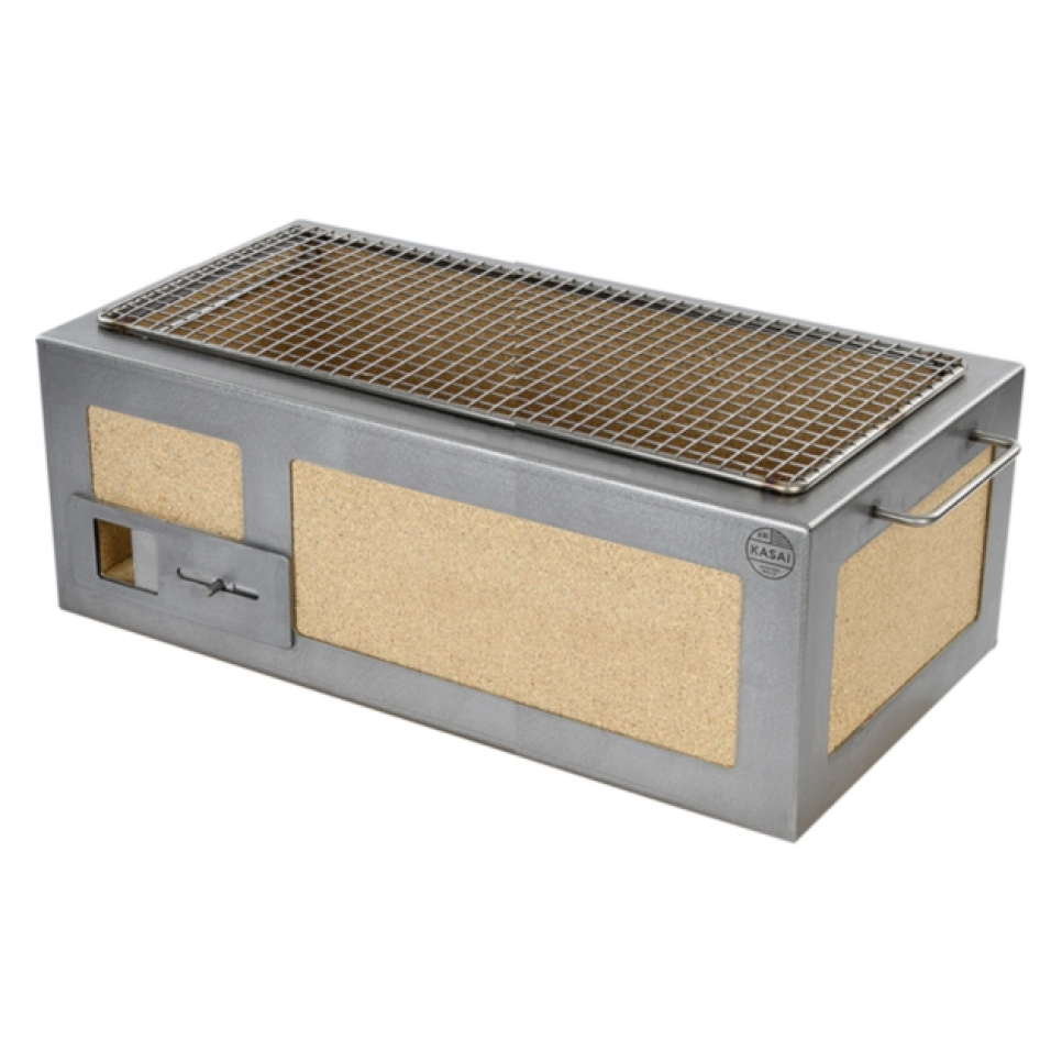 Tischgrill/Konrogrill mit Edelstahlrahmen, Medium lang 54 x 26,5 cm - Kasai in der Gruppe Kochen / Küchenutensilien / Asiatische Küche bei The Kitchen Lab (1512-31945)