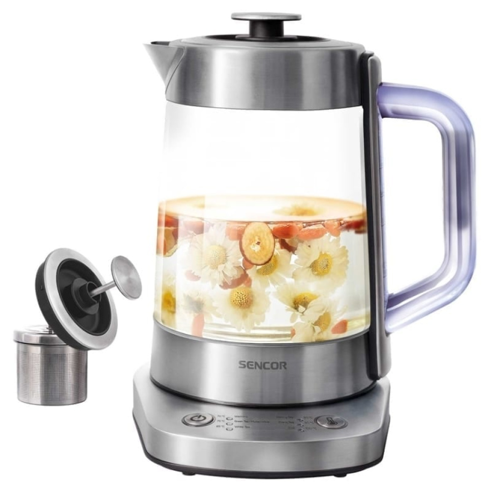 Smarter Wasserkocher 1,5 l Borosilikatglas Temp 70-100 - Sencor