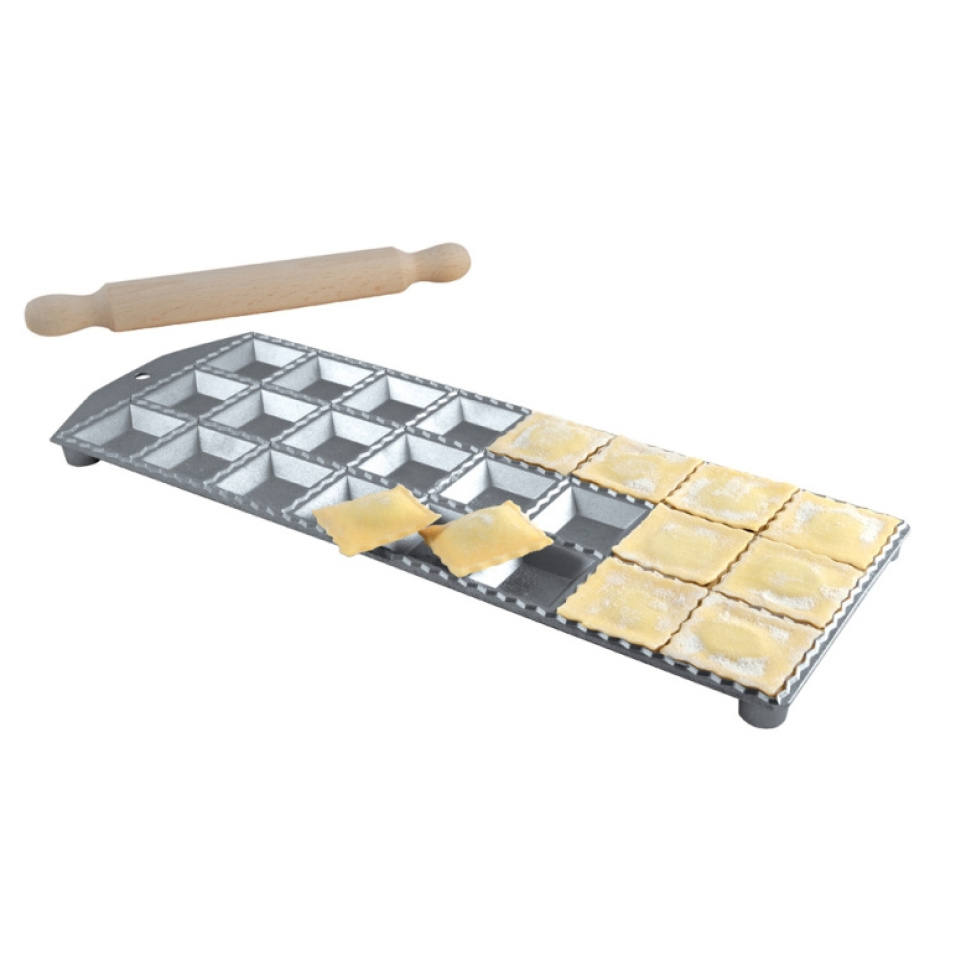 Ravioli-Form mit Nudelholz, 24 quadratische Stücke - Eppicotispai in der Gruppe Küchengeräte / Andere Küchengeräte / Nudelmaschinen bei The Kitchen Lab (1524-29475)