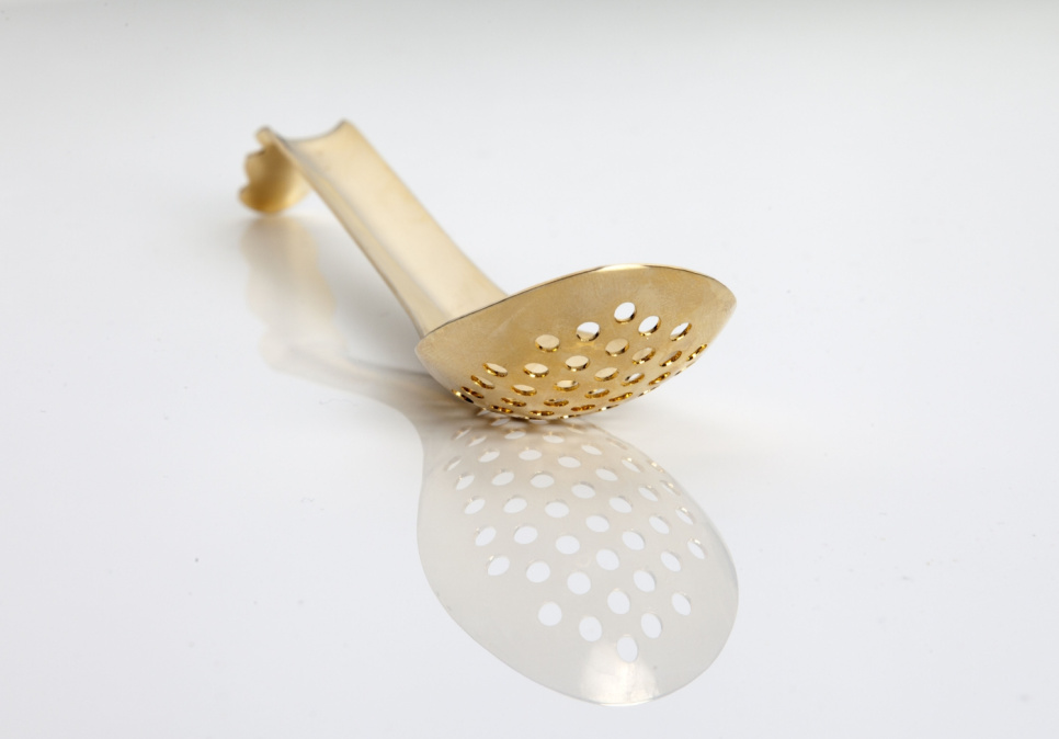 Perforierter goldener Löffel für das Molekularkochen - 100% Chef in der Gruppe Kochen / Molekularküche / Equipment für die Molekularküche bei The Kitchen Lab (1532-14389)