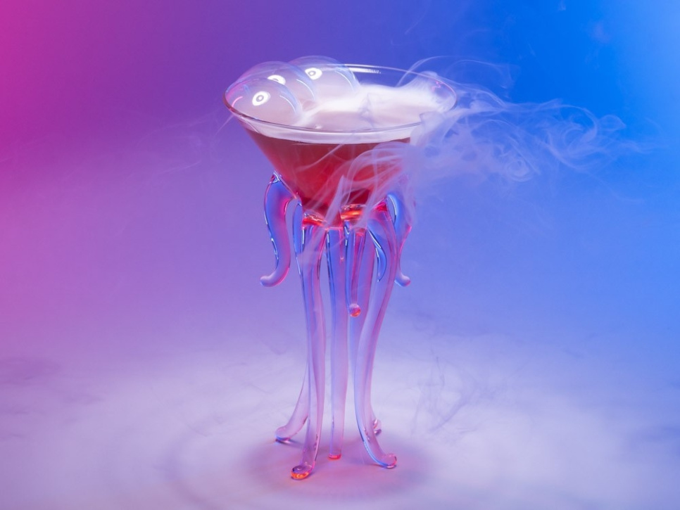 Glasbecher, Medusa, rosa, 20 cl - 100% Chef