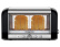 Toaster, Vision, 2 Scheiben, schwarz/Stahl - Magimix