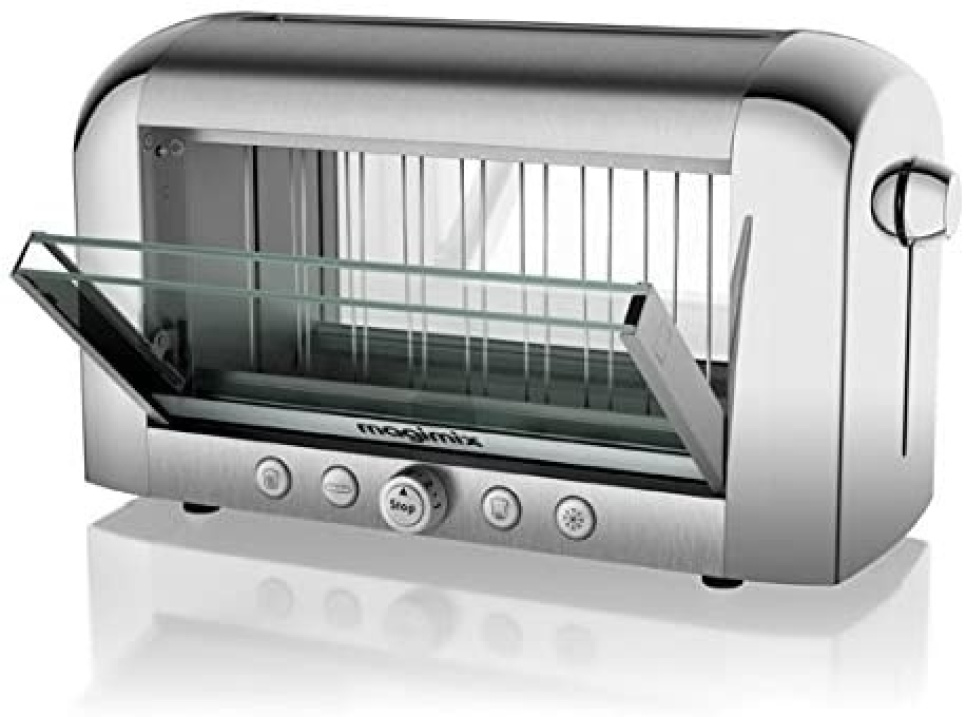 Toaster, Vision, 2 Scheiben, schwarz/Stahl - Magimix