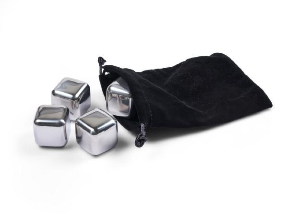 Whisky-Steine aus Edelstahl, 4er-Pack - Funktion in der Gruppe Bar & Wein / Bar-Ausstattung / Eisformen bei The Kitchen Lab (1544-28261)