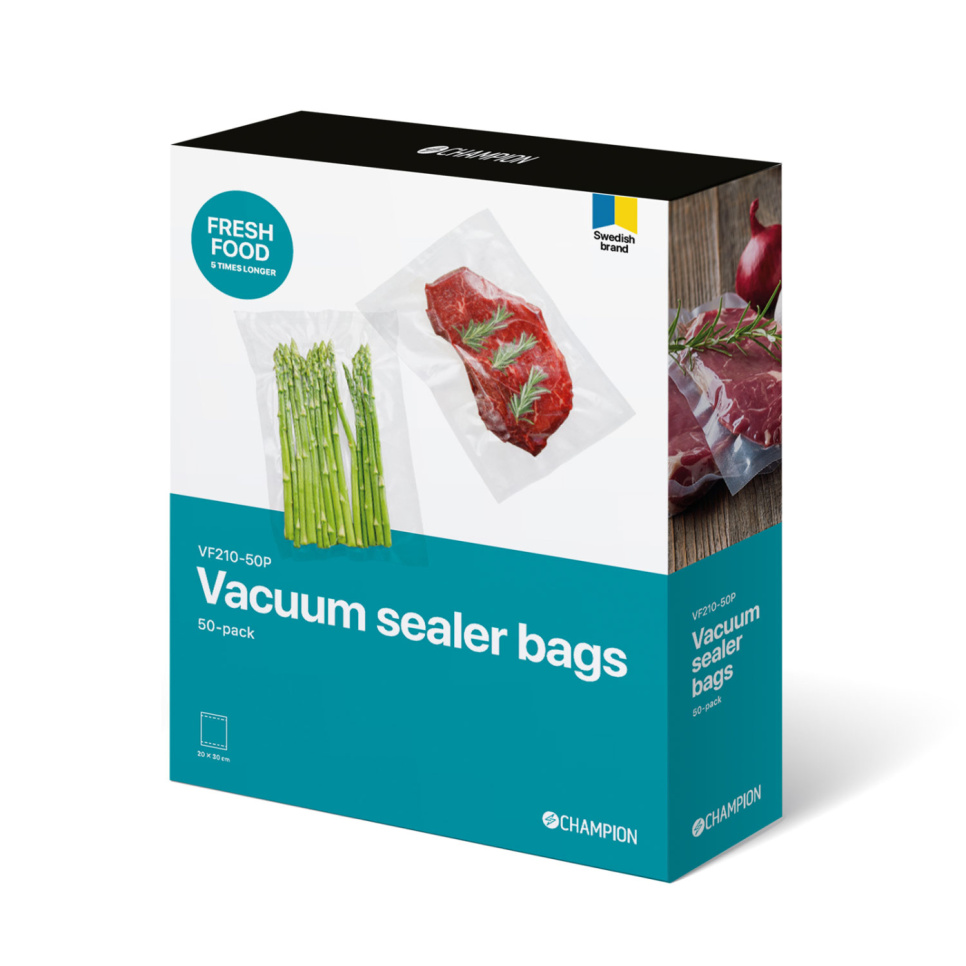 Vakuumbeutel, 50er-Pack - Champion in der Gruppe Kochen / Sous Vide / Zip- und Vakuumbeutel bei The Kitchen Lab (1576-15825)