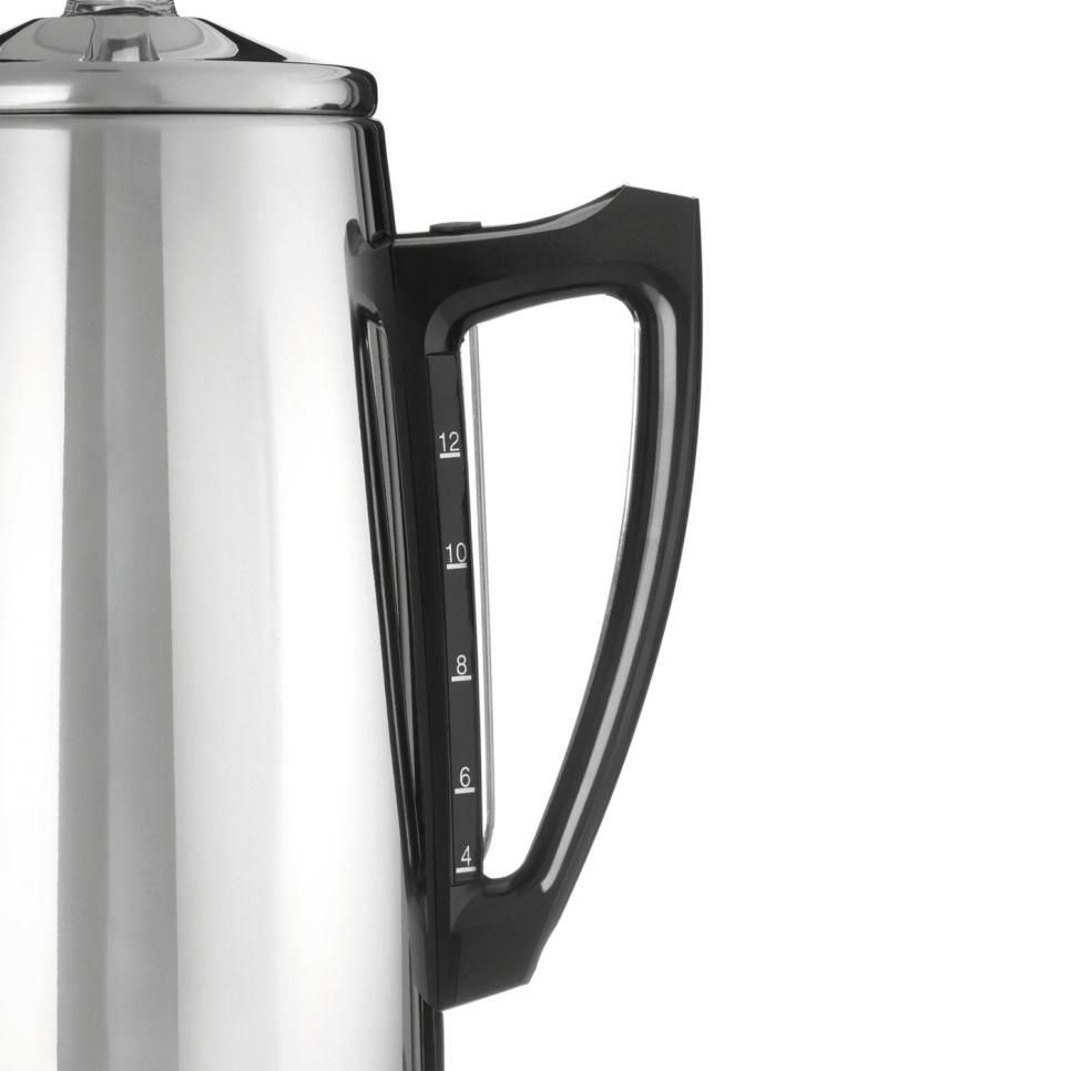 Perkolator, Gebürsteter Edelstahl, 12 Tassen – C3