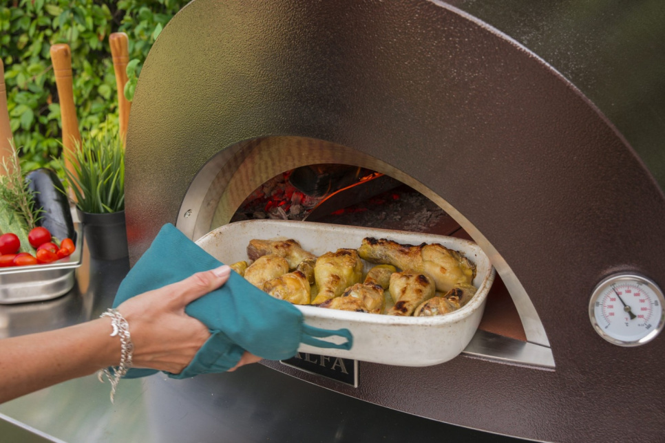 Pizzaofen Nano, Holzbefeuert, Kupferfarben - Alfa Forni