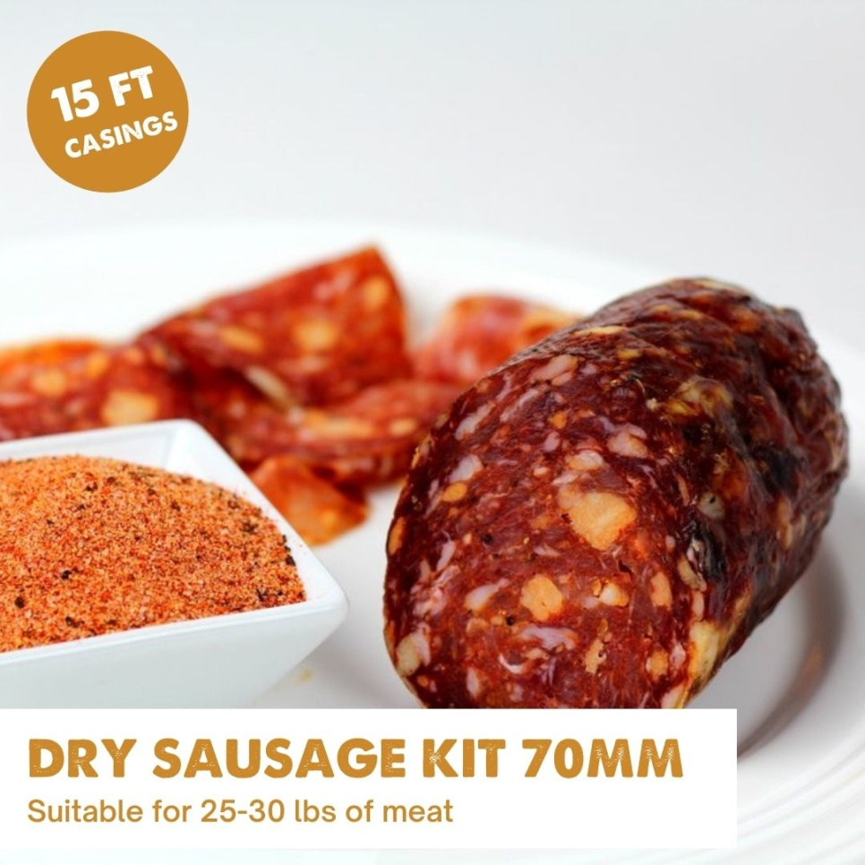 Dry Sausage-Kit, Charcuterie-Hüllen, 70 mm - Umai