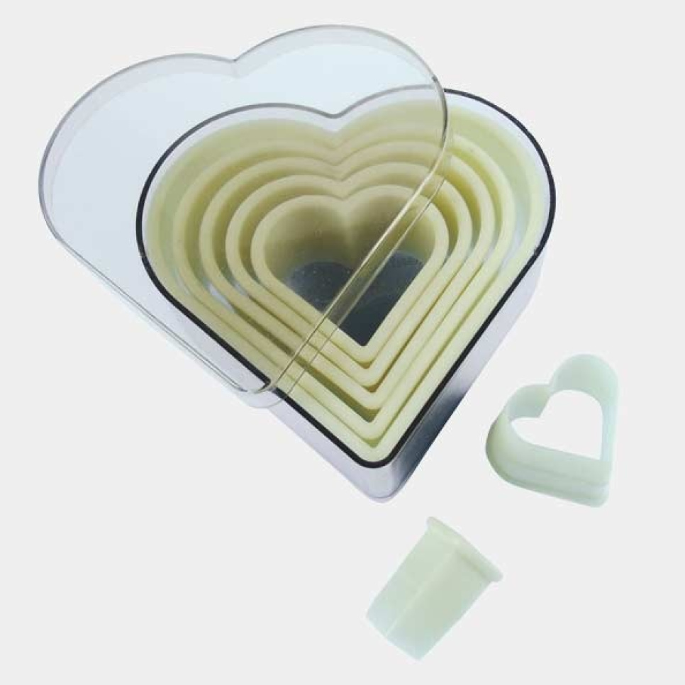 Herzförmige Ausstecher, 7er-Pack - de Buyer in der Gruppe Backen / Backutensilien / Ausstecher & Stanzringe bei The Kitchen Lab (1602-15603)