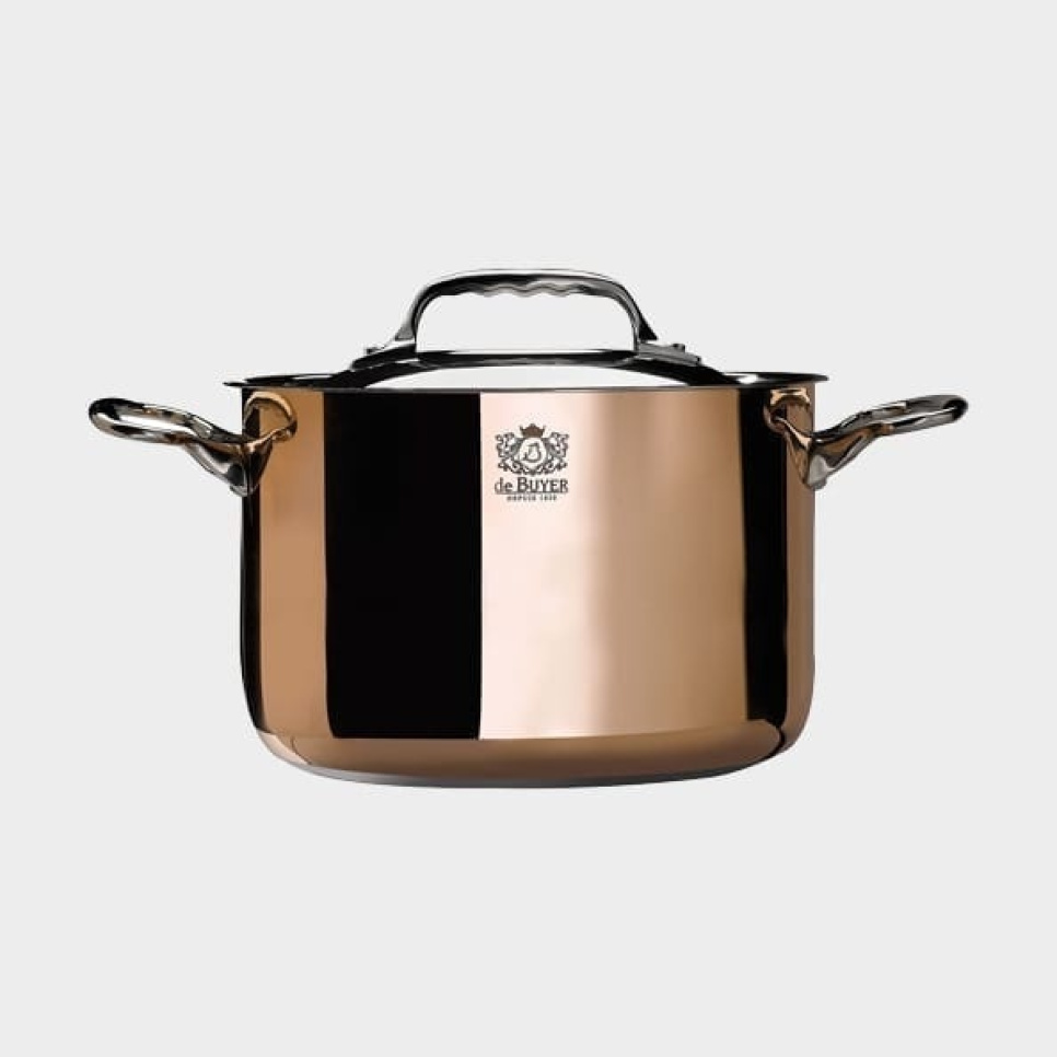 Hoher Topf aus Kupfer mit Induktionsboden, Prima Matera - de Buyer in der Gruppe Kochen / Töpfe & Pfannen / Töpfe bei The Kitchen Lab (1602-15645)