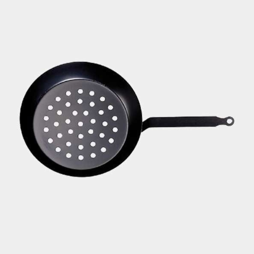 Kastanienpfanne aus Kohlenstoffstahl Lyonnaise - de Buyer in der Gruppe Kochen / Bratpfannen / Bratpfannen bei The Kitchen Lab (1602-22183)