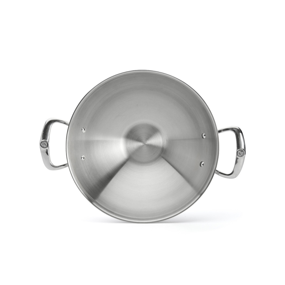 Wok in Edelstahl mit zwei Griffen, 32 cm, Affinität - de Buyer