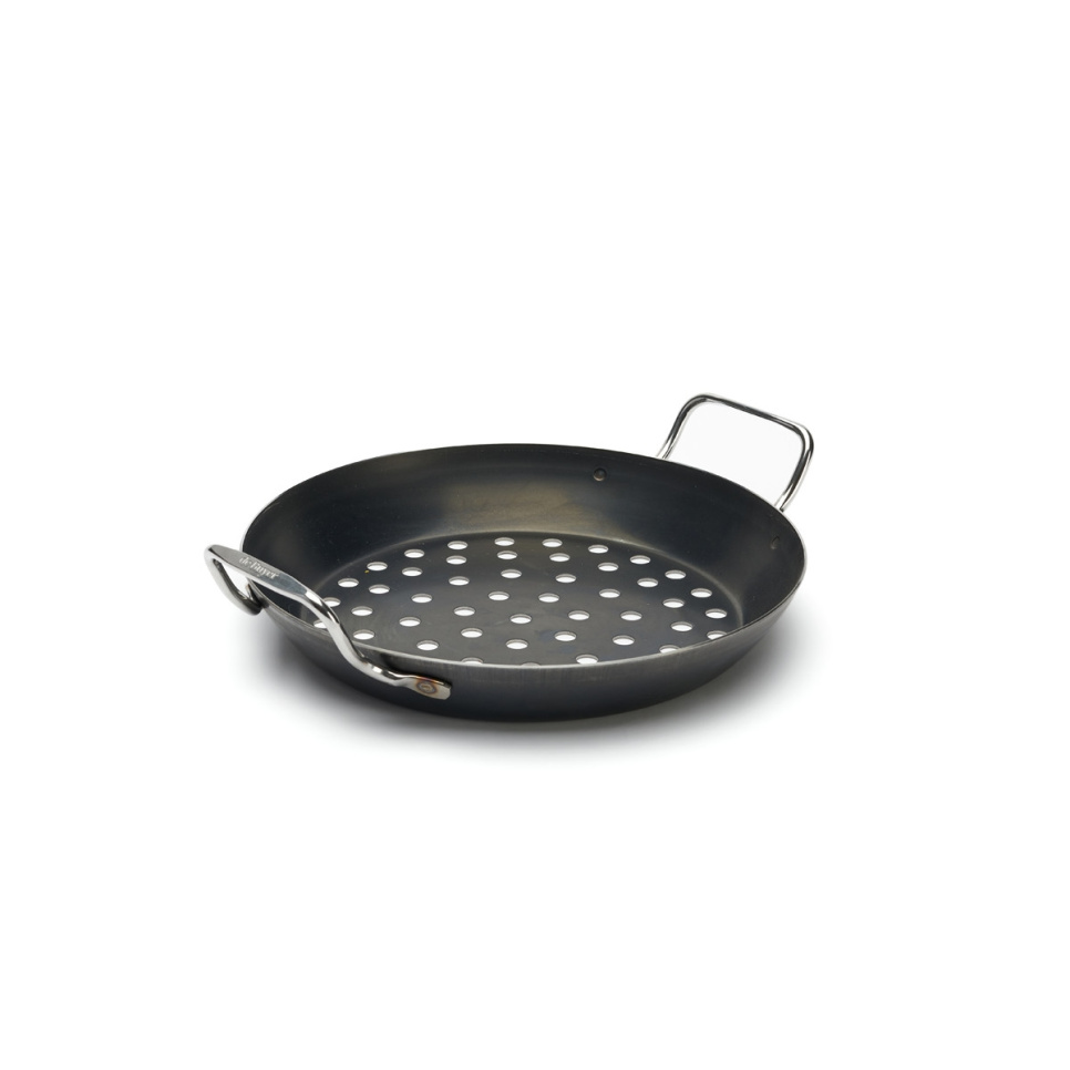 Perforierte Kohlenstoffstahlpfanne zum Grill, Ø28cm - de Buyer in der Gruppe Grills, Herde & Öfen / Grillzubehör / Mehr Grillzubehör bei The Kitchen Lab (1602-27260)