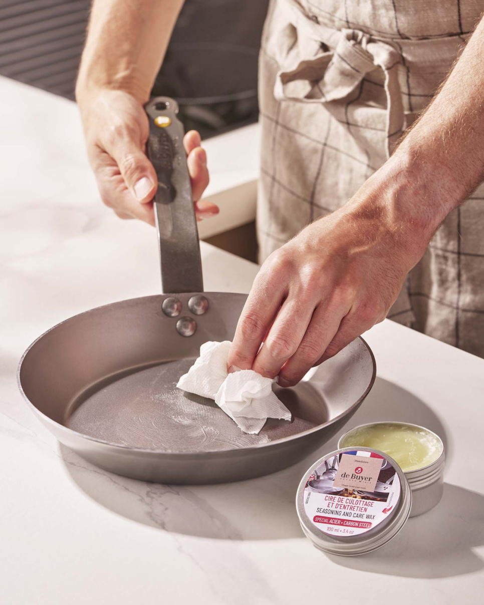 Wachs für Kohlenstoffstahlkessel - de Buyer