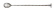 Barlöffel, abgenutzter Stahl, 25 cm - Bonzer
