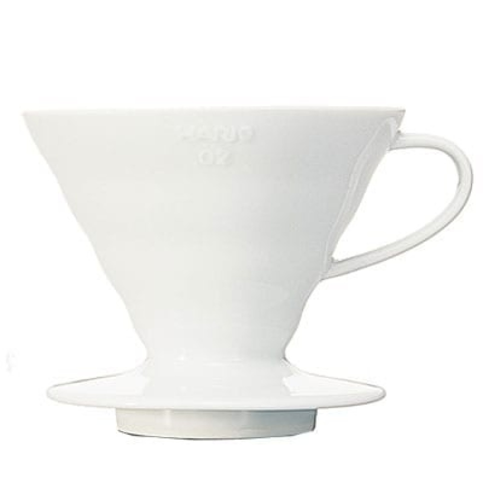 V60 02, Filterhalter aus Porzellan - Hario in der Gruppe Tee & Kaffee / Kaffee brühen / Pour Over / Filterhalter bei The Kitchen Lab (1636-13646)