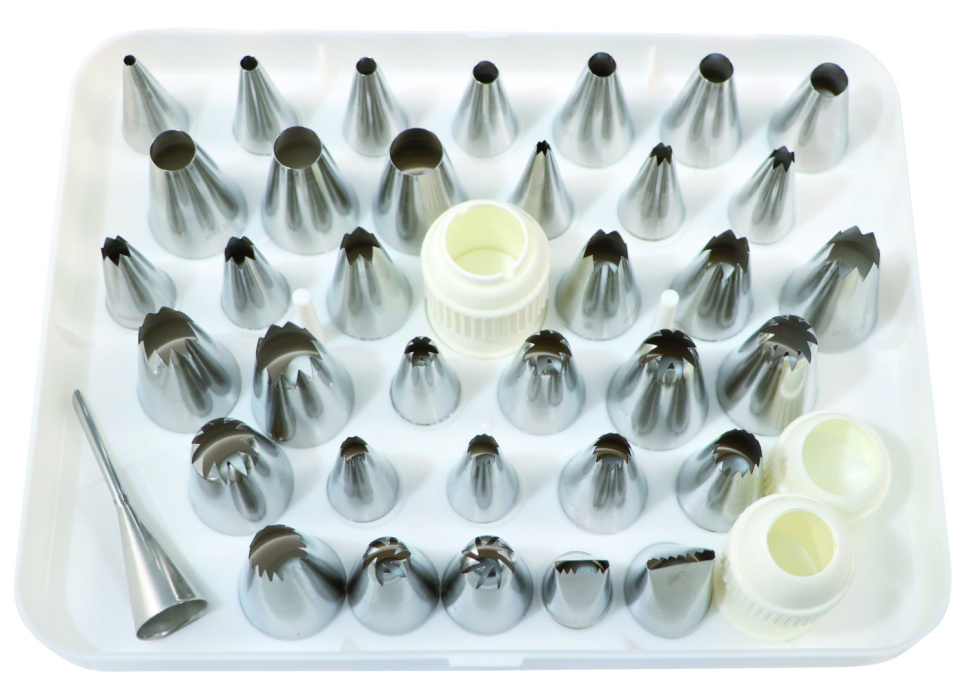 Packung mit 36 Tüllen aus Edelstahl - Martellato in der Gruppe Backen / Backutensilien / Spritztüllen & Piping bei The Kitchen Lab (1710-18992)