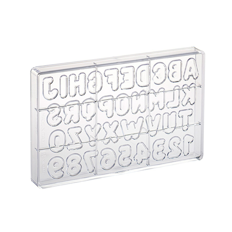 Pralinenform Buchstaben und Zahlen - Martellato