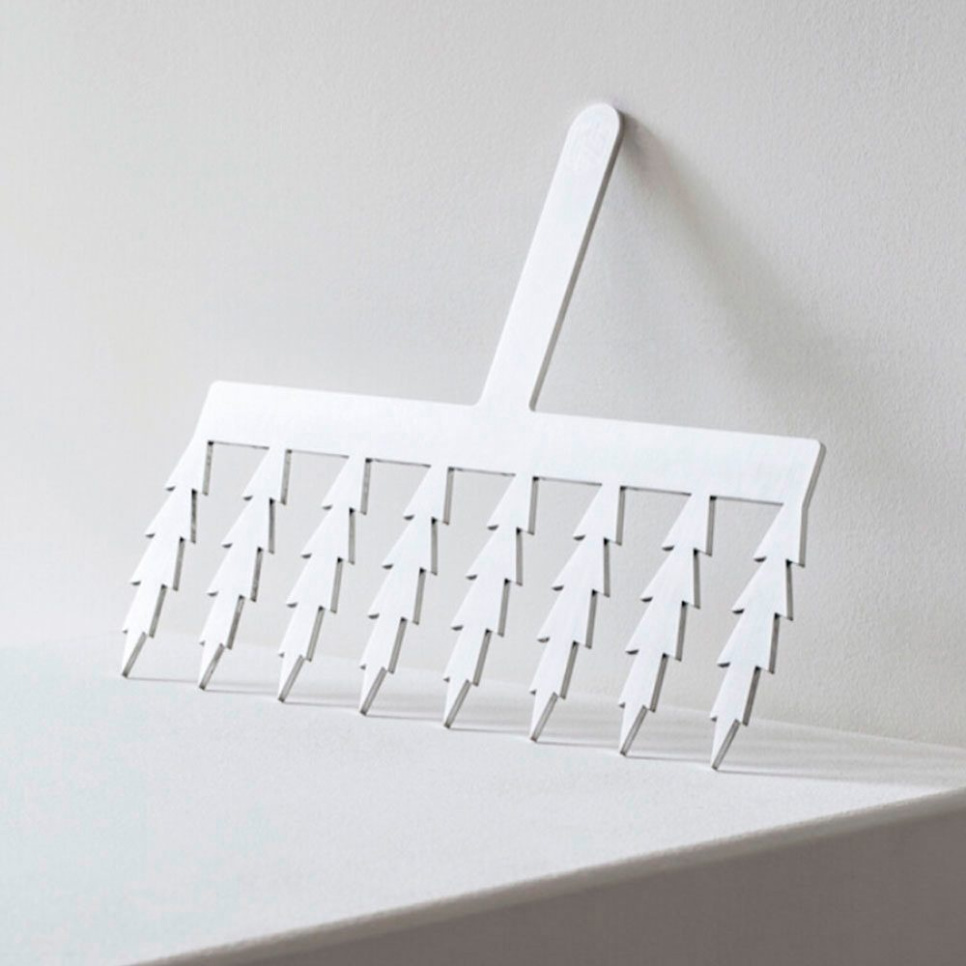 Stahlkamm für Schokoladendekoration, Blatt 6cm - Martellato in der Gruppe Backen / Backutensilien / Schokoladenutensilien bei The Kitchen Lab (1710-26855)