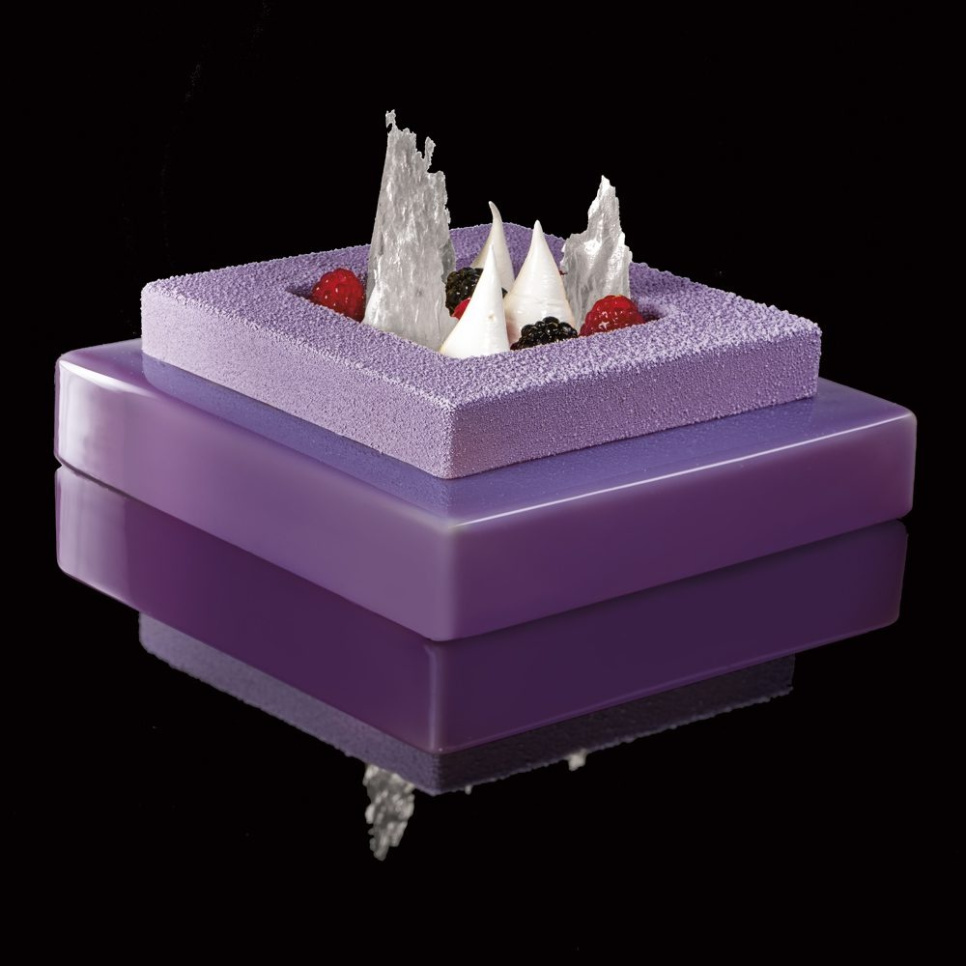 Quadratischer Tortenring/Moussering, besetzt mit Abstandshaltern - Martellato