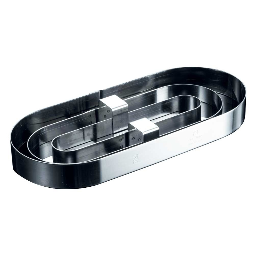 Ovaler Tortenring/Moussering, Set mit Abstandshaltern - Martellato in der Gruppe Backen / Backutensilien / Ausstecher & Stanzringe bei The Kitchen Lab (1710-26877)