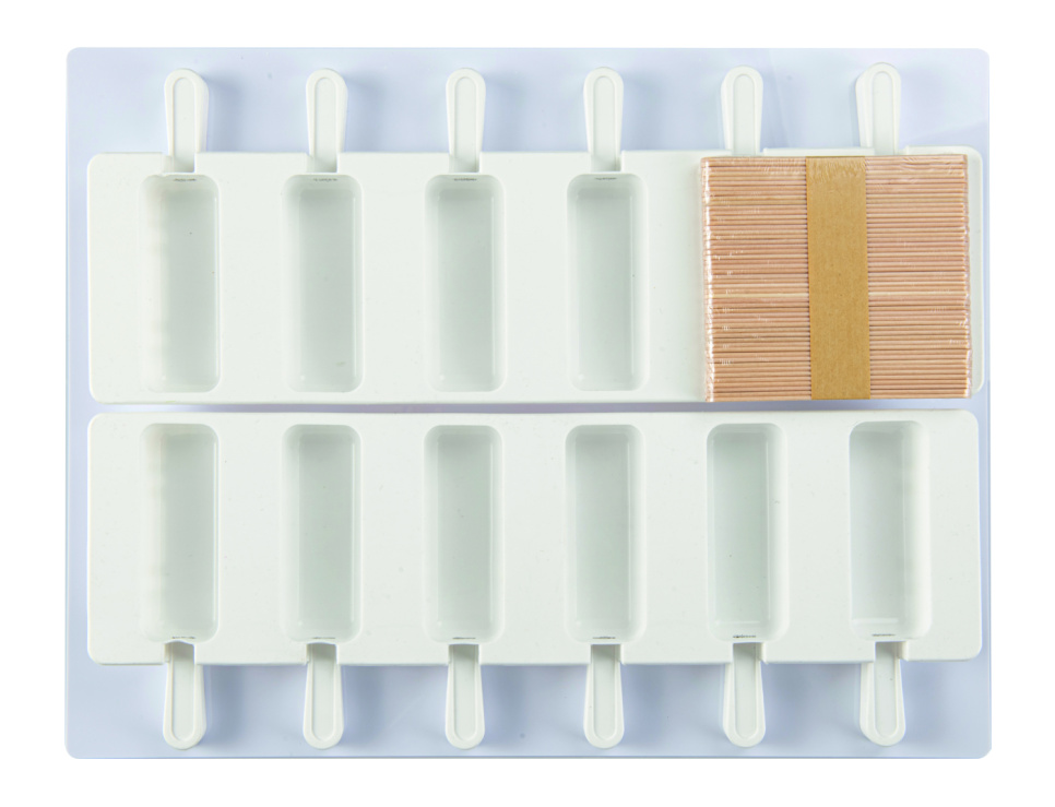 Eisform, Ziegelstein, 2 Formen mit 6 Gläsern + 50 Stäbchen - Martellato in der Gruppe Backen / Backformen / Silikonformen bei The Kitchen Lab (1710-29014)