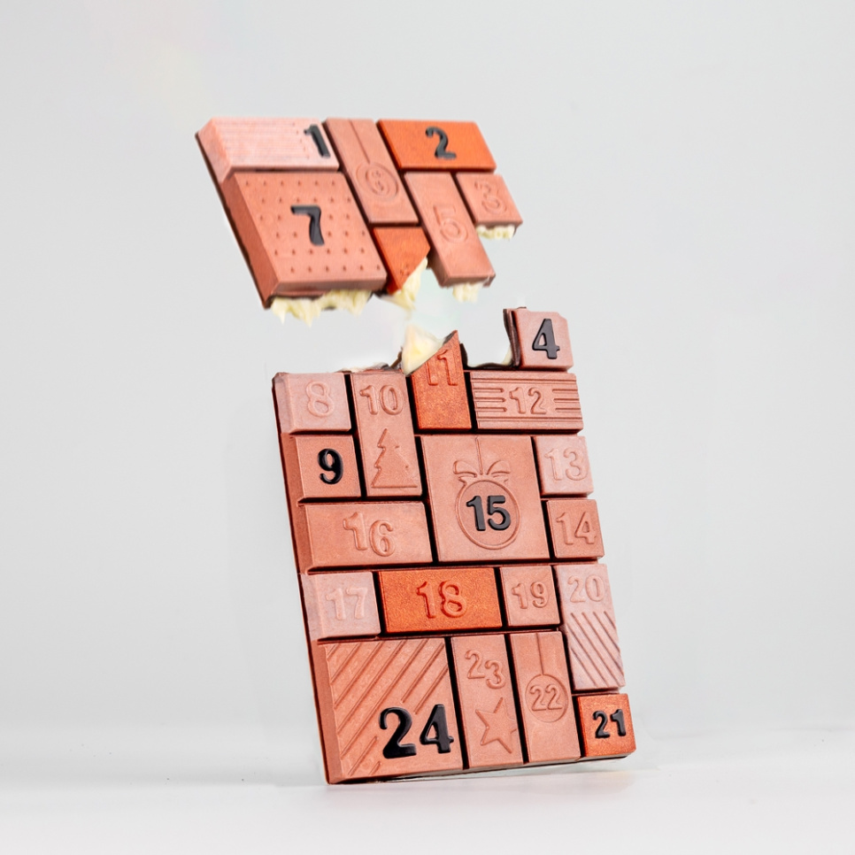 Schokoladenkuchenform Adventskalender mit 24 Stück - Martellato