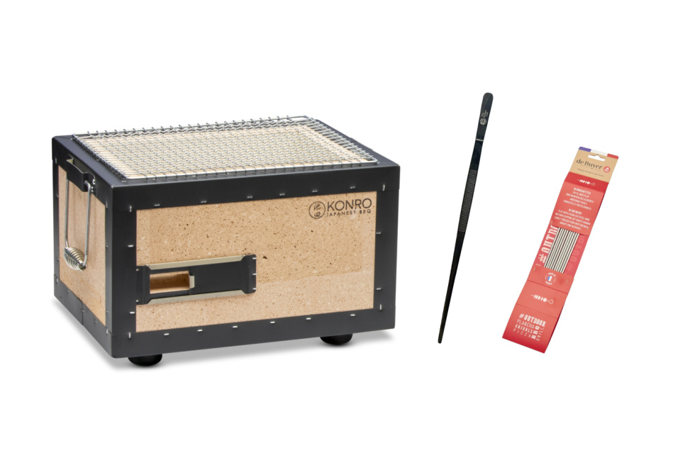 Konro Professional-paket, Japansk kolgrill - Konro in der Gruppe Kochen / Küchenutensilien / Asiatische Küche bei The Kitchen Lab (1731-30791)