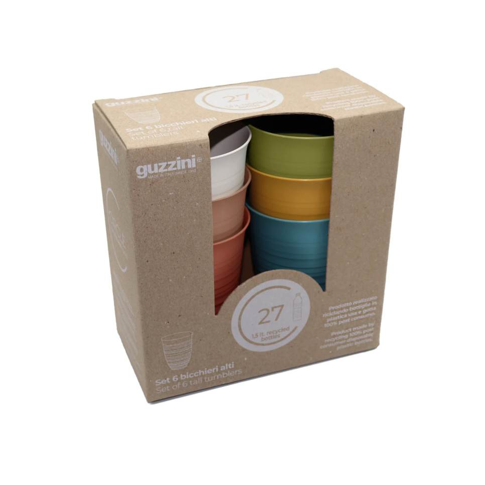 Trinkglas in Plastik, 35 Cl, 6-Pack, Tierra - Guzzini