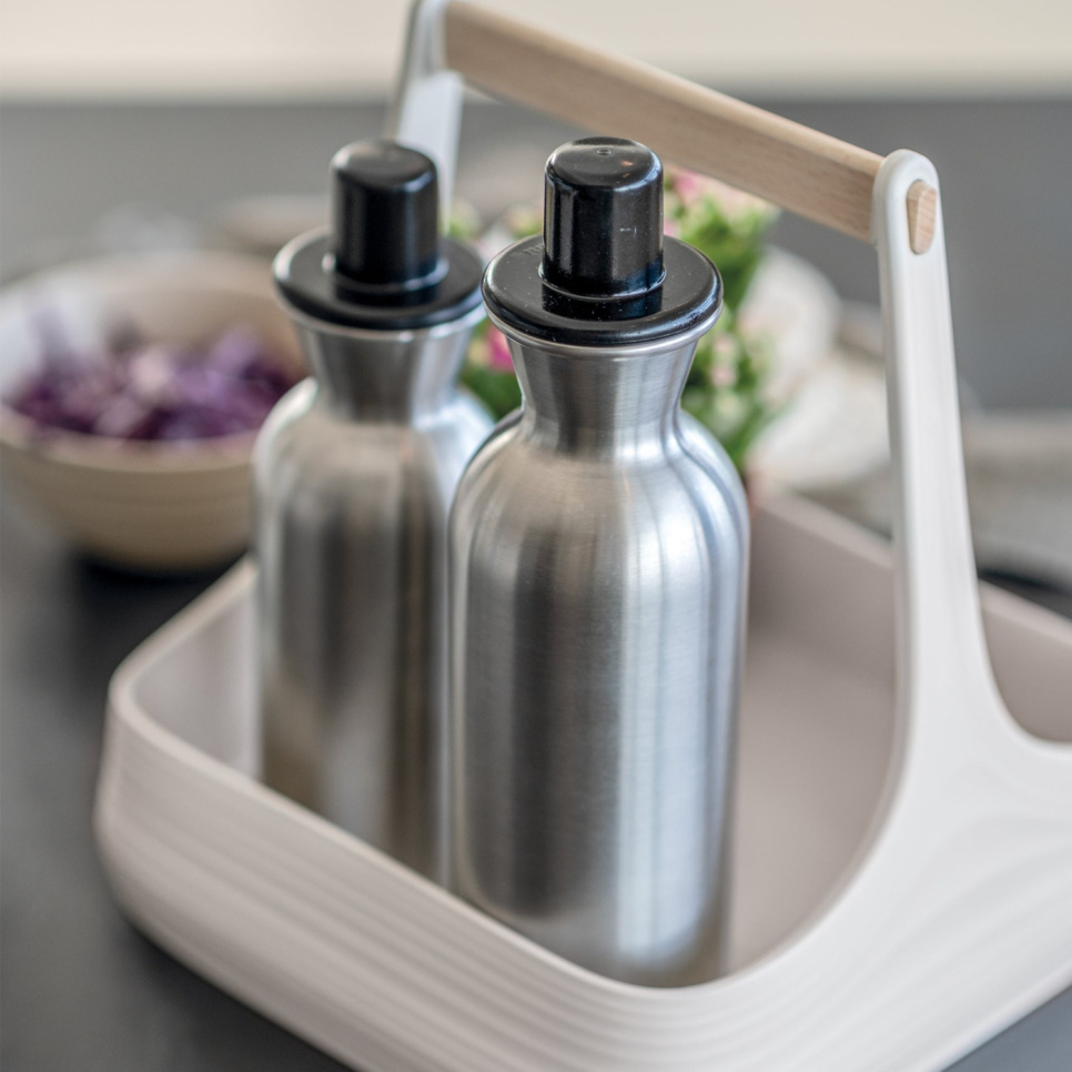 Ölflasche / Essigflasche aus Edelstahl - Guzzini