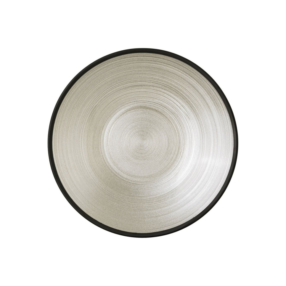 Servierplatte aus mundgeblasenem Glas, 25 cm, Schwarz - Rosenthal