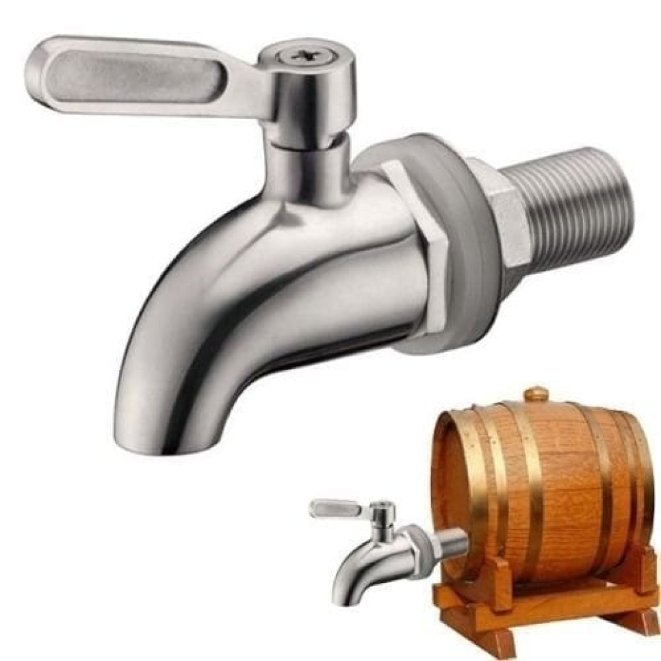 Wasserhahn aus Edelstahl, 12 mm in der Gruppe Tischgedeck / Krüge & Karaffen / Behälter mit Zapfhahn bei The Kitchen Lab (1814-23398)