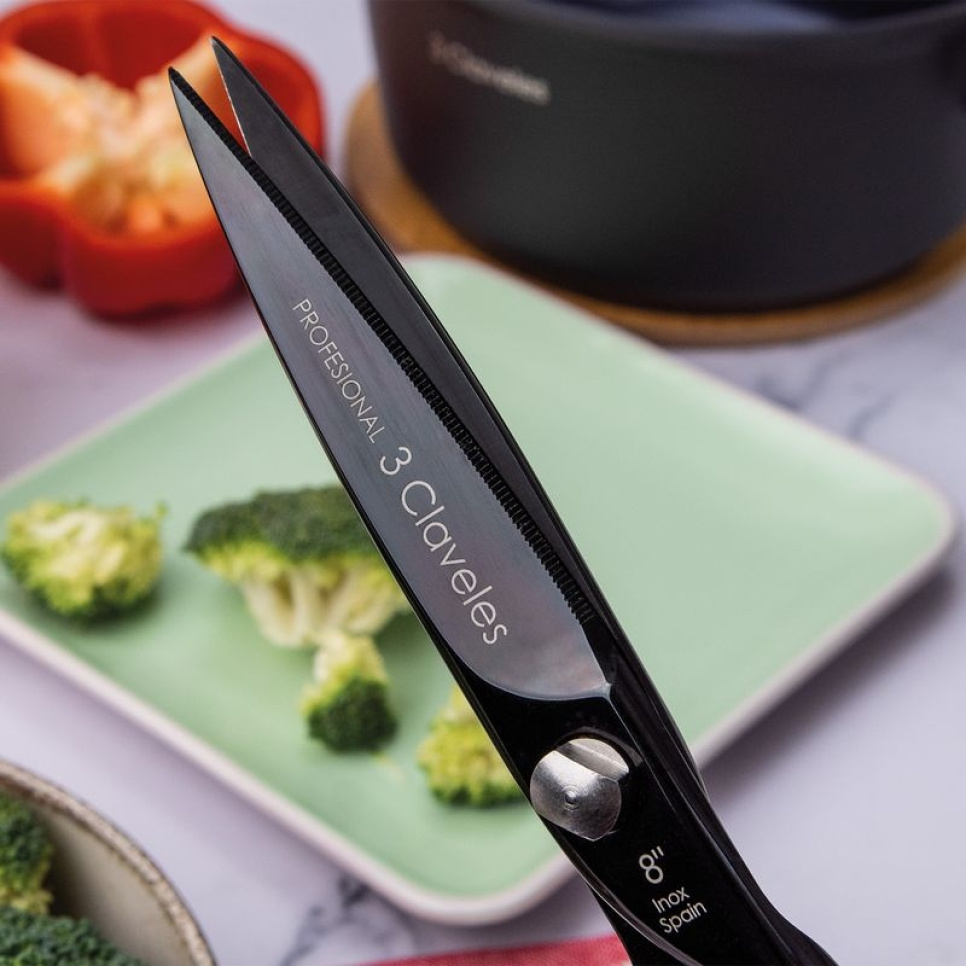 Küchenschere 20 cm, Chef, schwarz - 3 Claveles