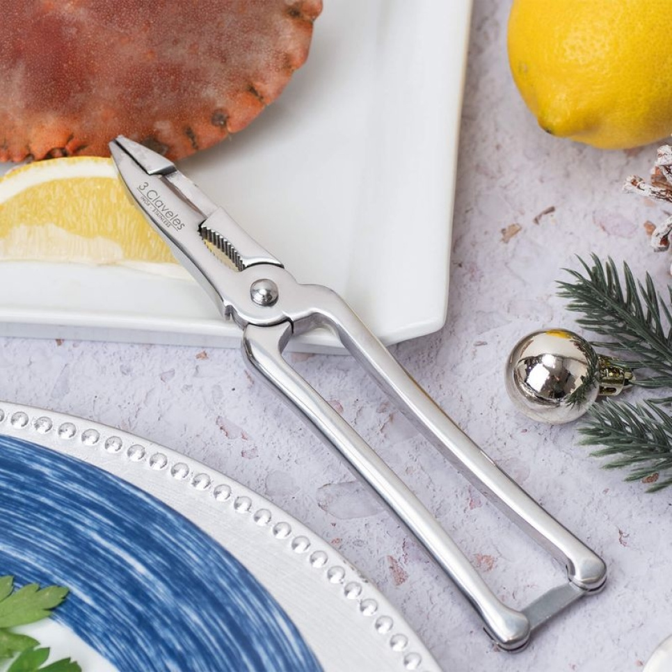 Meeresfrüchteschere mit Feder, 17 cm - 3 Claveles