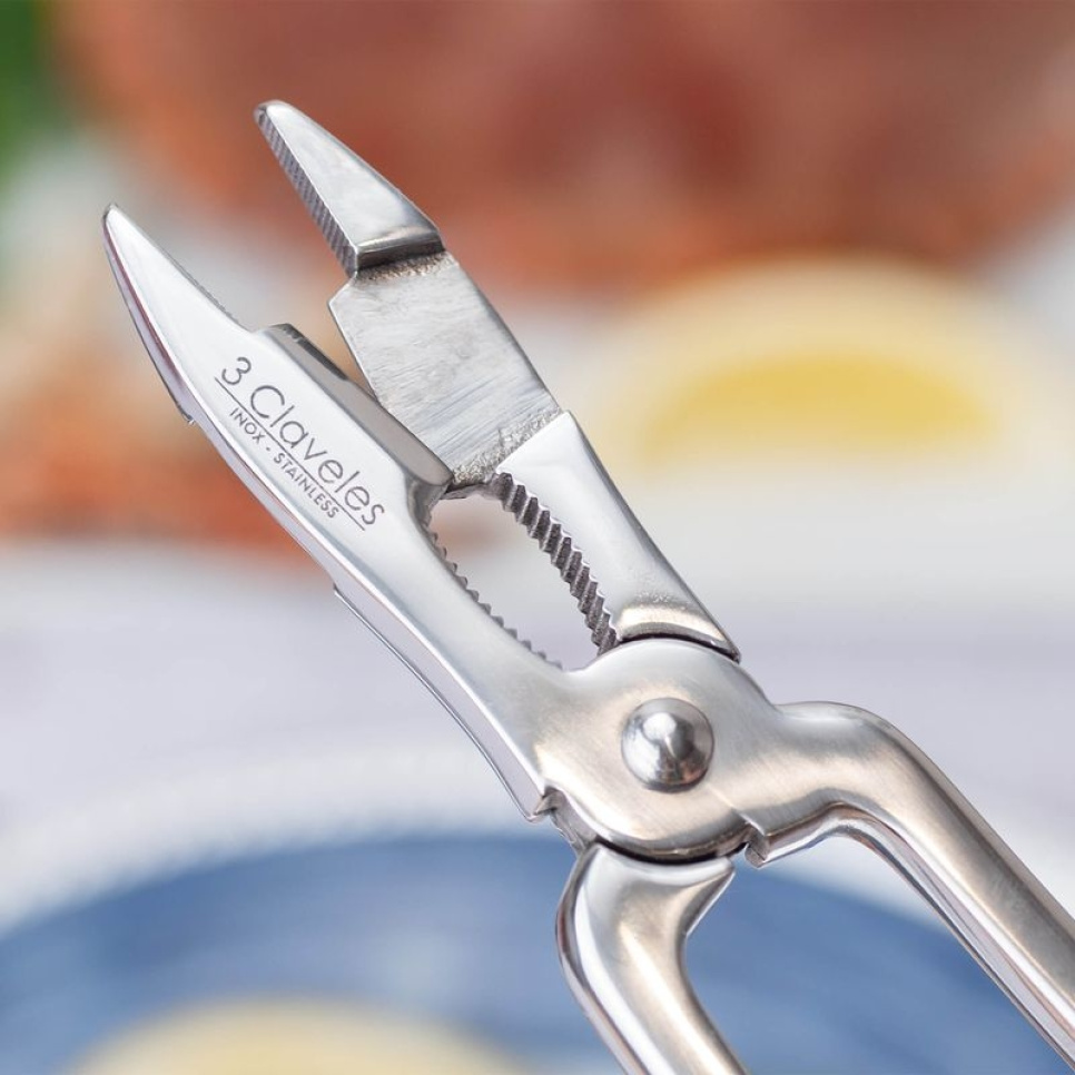 Meeresfrüchteschere mit Feder, 17 cm - 3 Claveles