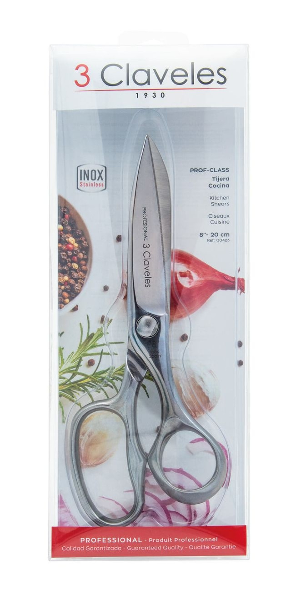 Küchenschere aus Edelstahl, Prof-Class - 3 Claveles