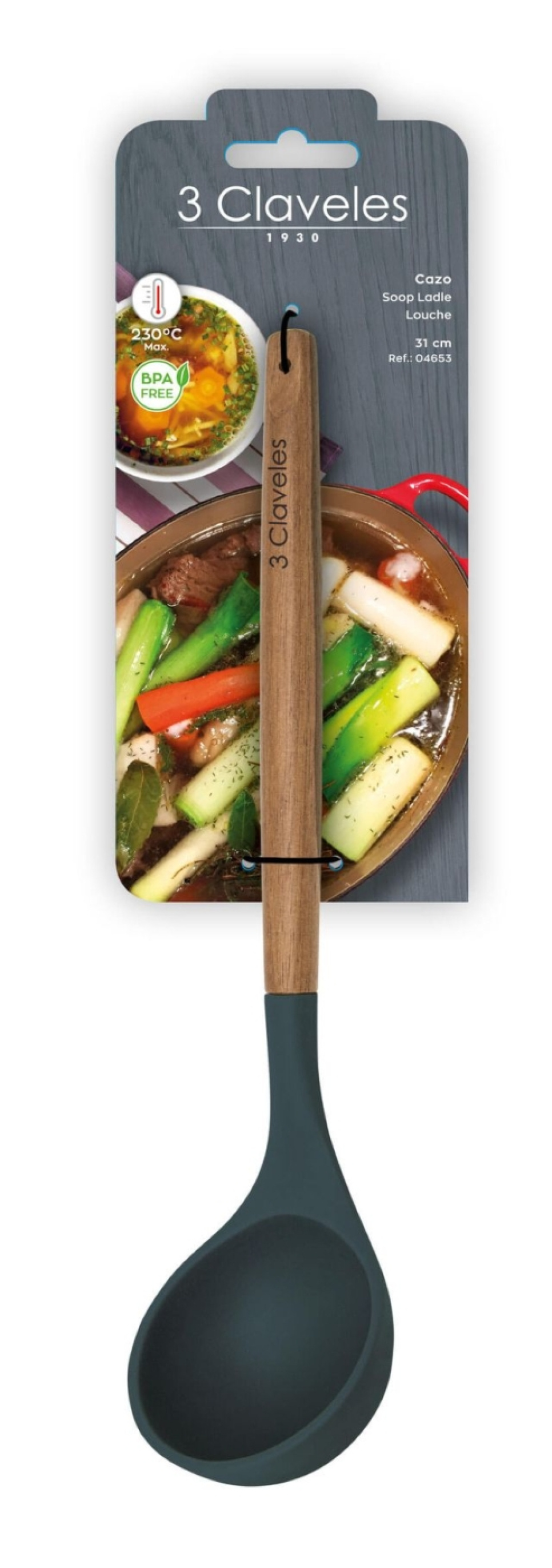 Schöpfkelle, 31 cm - 3 Claveles