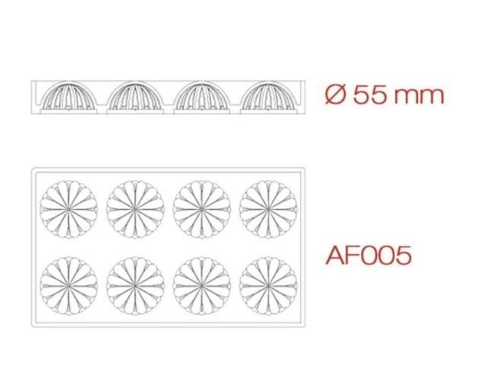 Silikonform, PavoDuo, Kugel AF005 - Pavoni