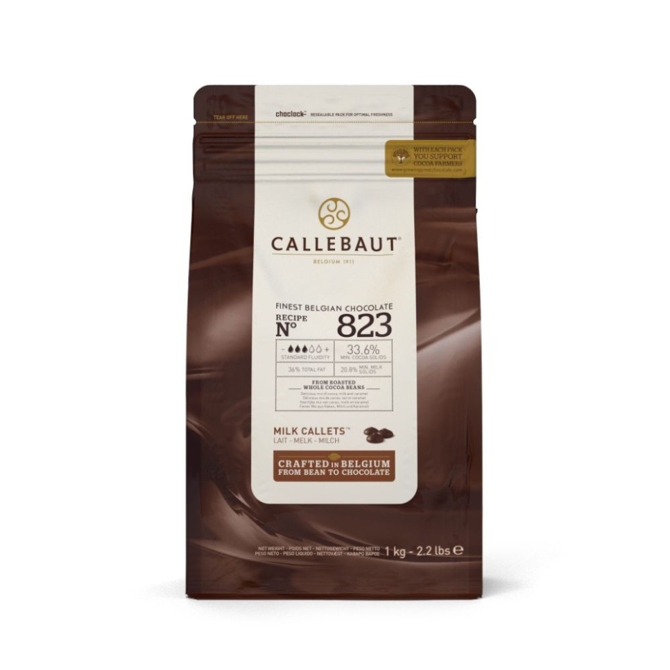 Kuvertüre, Milchschokolade 33,6 %, Pellets, 1 kg - Callebaut in der Gruppe Backen / Backutensilien / Schokoladenutensilien bei The Kitchen Lab (1827-25846)