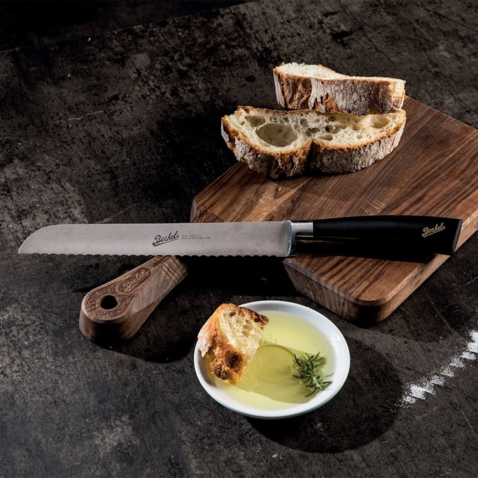 Brotmesser, 22 cm, Elegance Glossy Black - Berkel