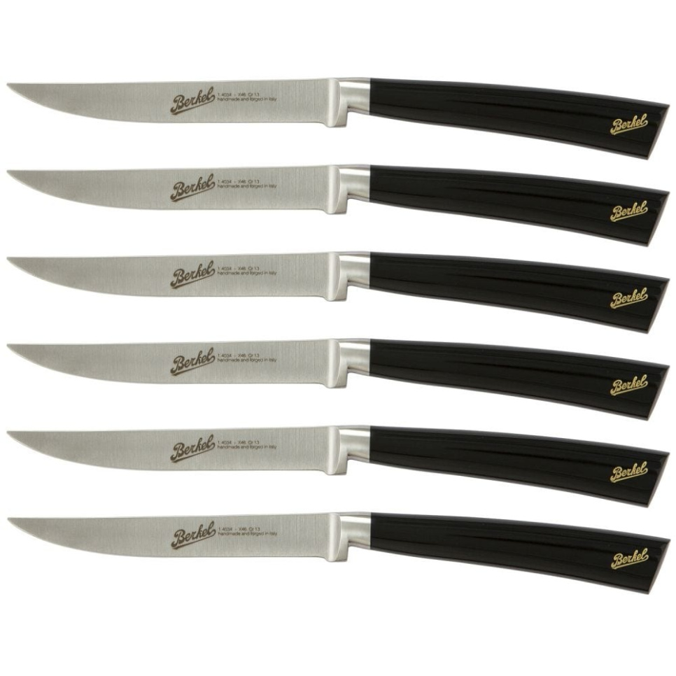 Steakmesser, 6er-Pack, Elegance Glossy Black - Berkel in der Gruppe Kochen / Küchenmesser / Messersets bei The Kitchen Lab (1870-23983)