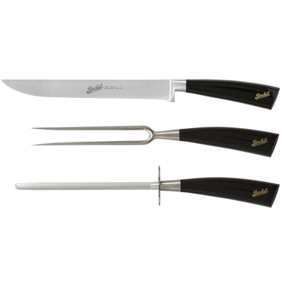 Bratenbesteck dreiteilig, Elegance Glossy Black - Berkel in der Gruppe Kochen / Küchenmesser / Messersets bei The Kitchen Lab (1870-23984)